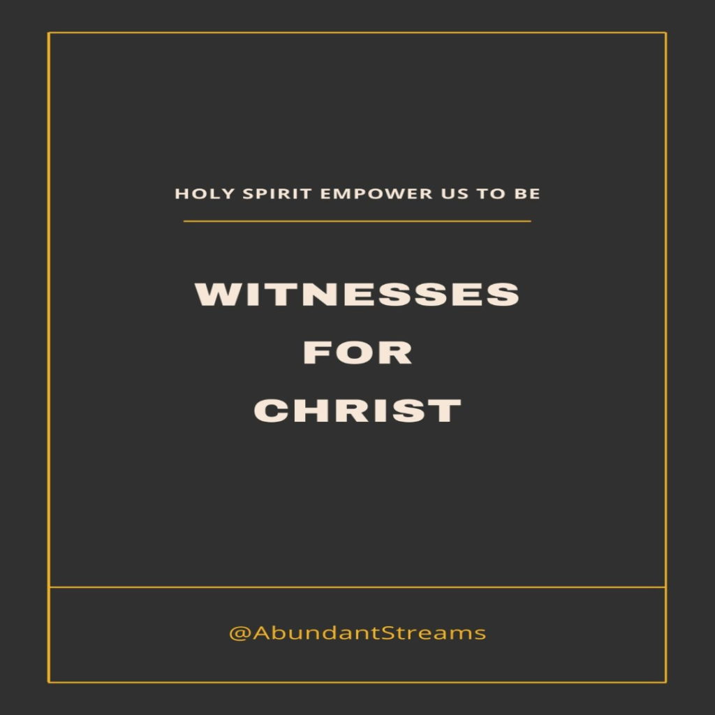 Witnesses for Christ