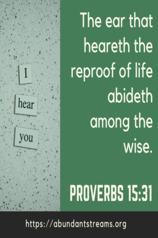The reproof of life