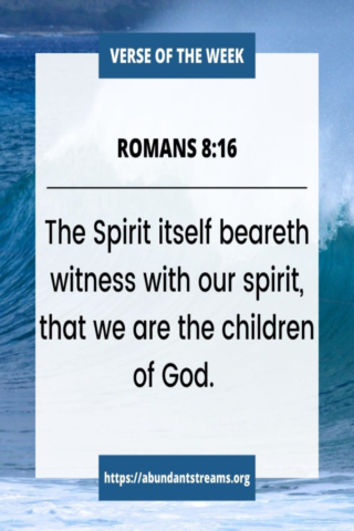 The Holy Spirit is our witness