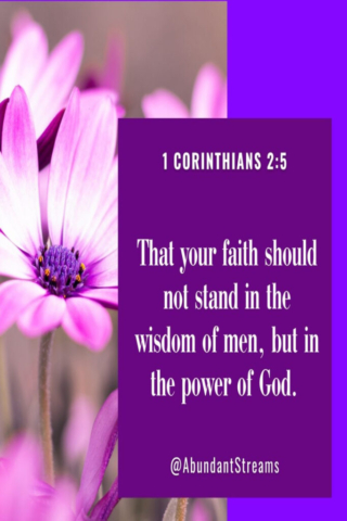 Faith stands on God